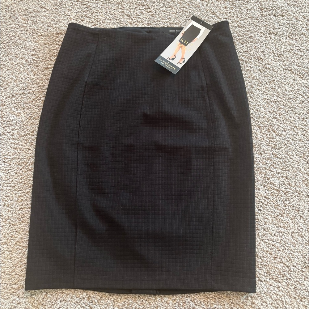 Liverpool Black Pencil Skirt Knee-Length Workwear